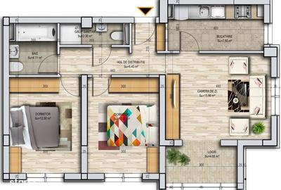 Apartament cu 3 camere decomandat în Militari - 1