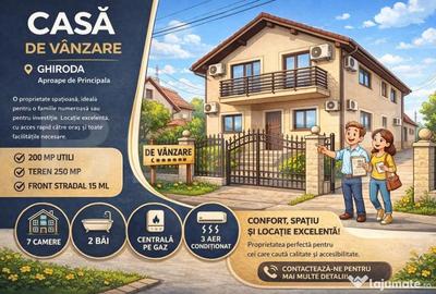 Casă cu 7 camere cu Teren 250 Mp în Ghiroda