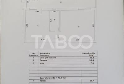 Apartament 2 camere decomandat 73 mp utili + terasa 28 mp nou 2025 - 2