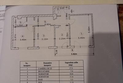 Apartament cu 3 camere decomandat în Central