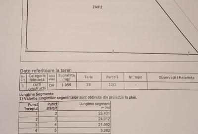 Teren de 1059 mp, în Calea București - 2