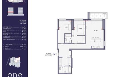 Apartament cu 3 camere semidecomandat în Herăstrău - 2