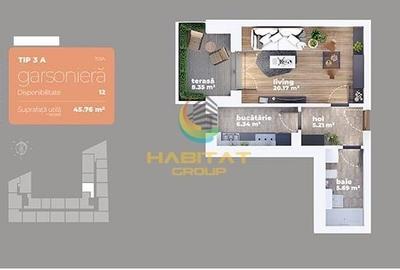 Garsonieră decomandată în Theodor Pallady - 2