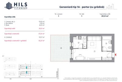 Garsoniera cu gradina  HILS Titanium FAZA 2 | Tip 1A' PARTER | - 2