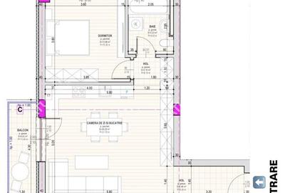 Apartament cu 2 camere decomandat în Aeroport - 5