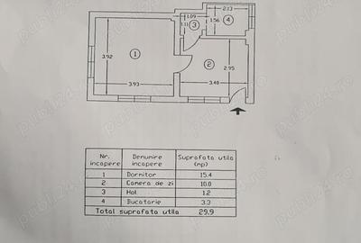 Apartament cu 2 camere nedecomandat în Central - 2
