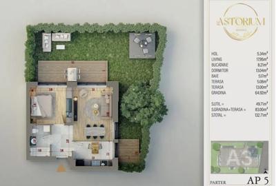 AP 2CAM.+GRADINA,PROIECT FINALIZAT ASTORIUM GARDEN. COMISION0%! - 2