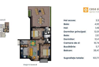 PROIECT NOU | apartament 3 camere LA CHEIE | Pacurari - Alpha Bank - 8