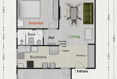 Inchiriez apartament complet renovat 3 camere zona parcului central 67m (Prima inchiriere) - 2