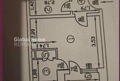 Apartament cu 2 camere, mobilat în Tei