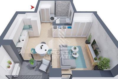 Apartament cu 1 camera, finalizare 2026, zona Torontalului