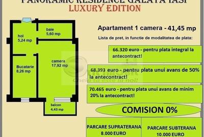 Apartament decomandat de vanzare in Iasi, Galata, 41,45 mp, bloc nou - 2