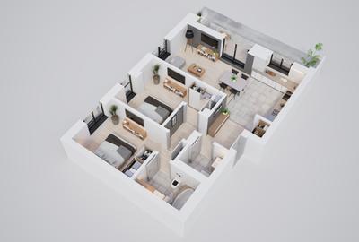 Apartament 3 camere | Complex nou cu boxe și parcări subterane disponibile - 16