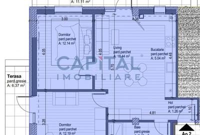 Apartament de vanzare, 3 camere, 2 terase, bloc nou, comision 0% - 2