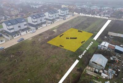 TUNARI,STR ALEXANDRU IOAN CUZA,LIDL,TEREN  500 MP,ASFALT,GAZ,CURENT,CANALIZARE - 1