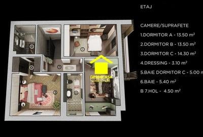 Casa cuplata, 4 camere, 120mp utili, teren liber 110mp, zona Sub Cetate - 8