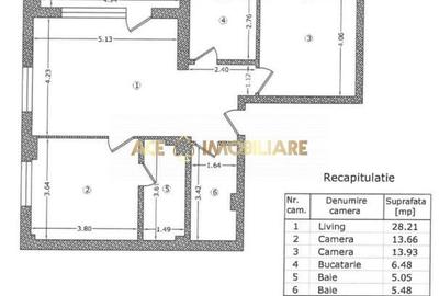 Apartament cu 3 camere, mobilat în Aviației - 16