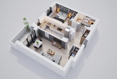 Apartament 2 camere, bloc nou, construcție solidă, parcari subterane și boxe - 9
