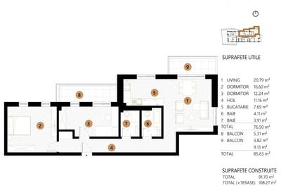 Ap Premium de vanzare 3 Camere Finisaje High-End - Unirii Ap Premium de vanzare 3 Camere Finisaje High-End - Unirii - 7