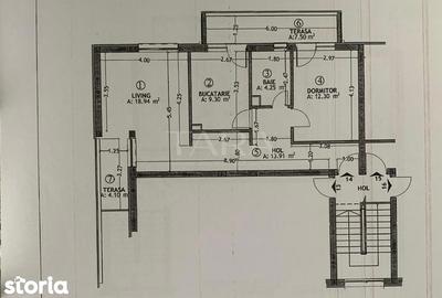 Apartament cu 3 camere decomandat în Gruia - 1