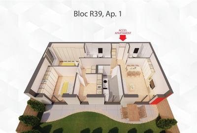 Unic în complexul ARED – Apartament cu grădină proprie - 4