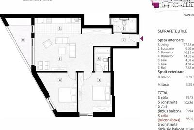 Apartament Lux 3 Camere Eminescu I Boxa Inclusa - 10