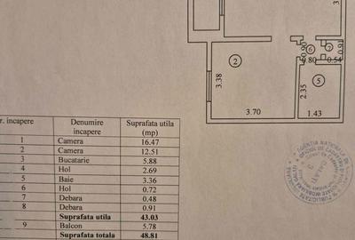 Apartament cu 2 camere semidecomandat în Țiglina 2 - 1