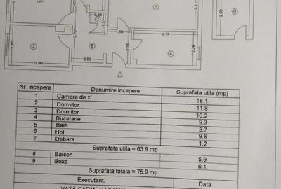 Apartament 3 Camere, 76 mp Total, Etaj 2 3, Orientare Tripla (N-V-S), Luminos - 1