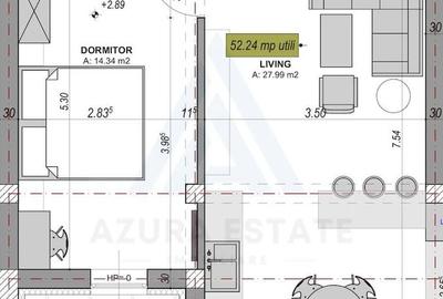 Apartament cu 2 camere decomandat, mobilat în Cristian - 14