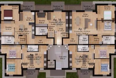 Apartament cu 2 camere semidecomandat în Micro 17 - 10