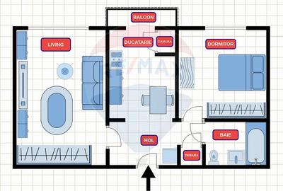 Apartament cu 2 camere decomandat, mobilat în Mărăști - 10
