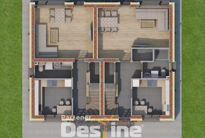 Duplex cu 4 camere cu Canalizare în Baciu - 3