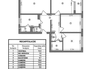 Apartament 4 camere Militari Gorjului | decomandat | 2/4 | 85 mp - 1