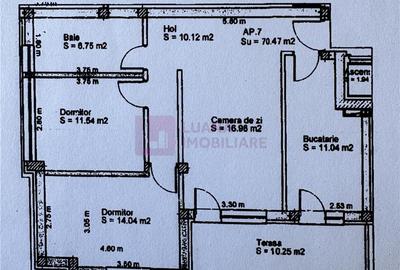 Apartament cu 3 camere decomandat, mobilat în Piața Cluj - 13
