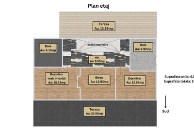 Casa individuala, 760mp teren, 135mp utili, 3 terase, Lac Chinteni - 19