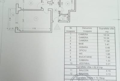 Apartament 3 camere | 70mp cu 2 balcoane | De RENOVAT - 11