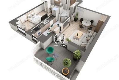 Apartament cu 2 camere în Galata