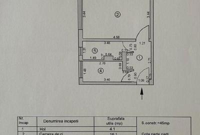 Apartament cu 2 camere semidecomandat în Central - 1