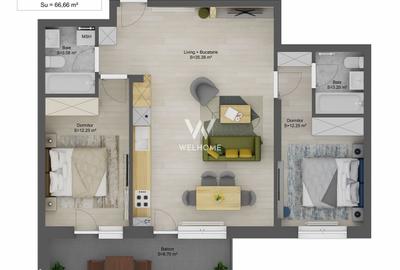 Apartament cu 3 camere în Central - 2