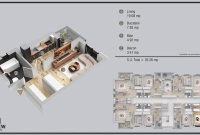 Garsoniera in zona Militari Residencei finalizare aprilie 2026