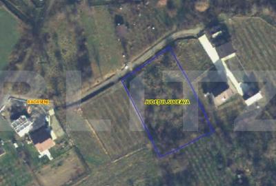Teren intravilan 3943 mp, front 49,49 m, Radaseni - 2