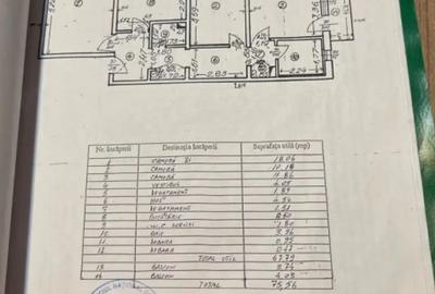 Apartament cu 3 camere decomandat în Central