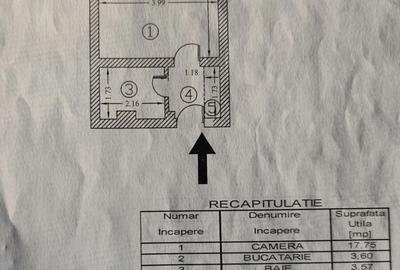 Garsonieră semidecomandată în Costin Georgian