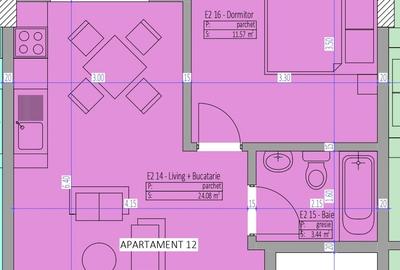 Apartament Mamaia Nord - 2 camere - Mobilat si Utilat - Proiect Finalizat. - 12