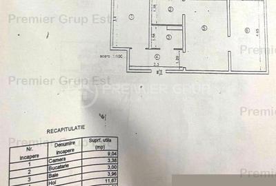 Etaj 2! Apartament 3 camere, Tatarasi, 44mp, CT - 9