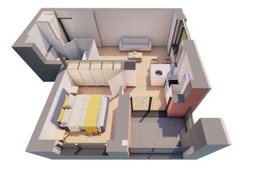 Apartament cu 2 camere semidecomandat, mobilat în UTA - 6