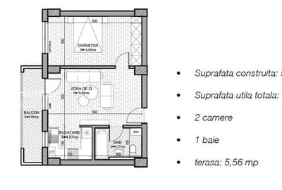 Apartament cu 2 camere decomandat, mobilat în Băneasa - 8