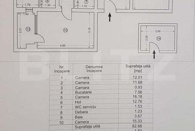 Apartament 4 camere, 3 balcoane inchise, zona Gara de Sud - 3