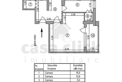 Apartament cu 3 camere decomandat în Micro 20 - 11