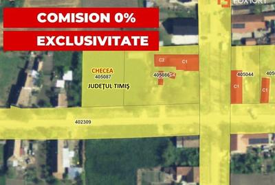 COMISION 0% Teren intravilan constructii, Checea - 1000 mp, asfalt, utilitati - 1